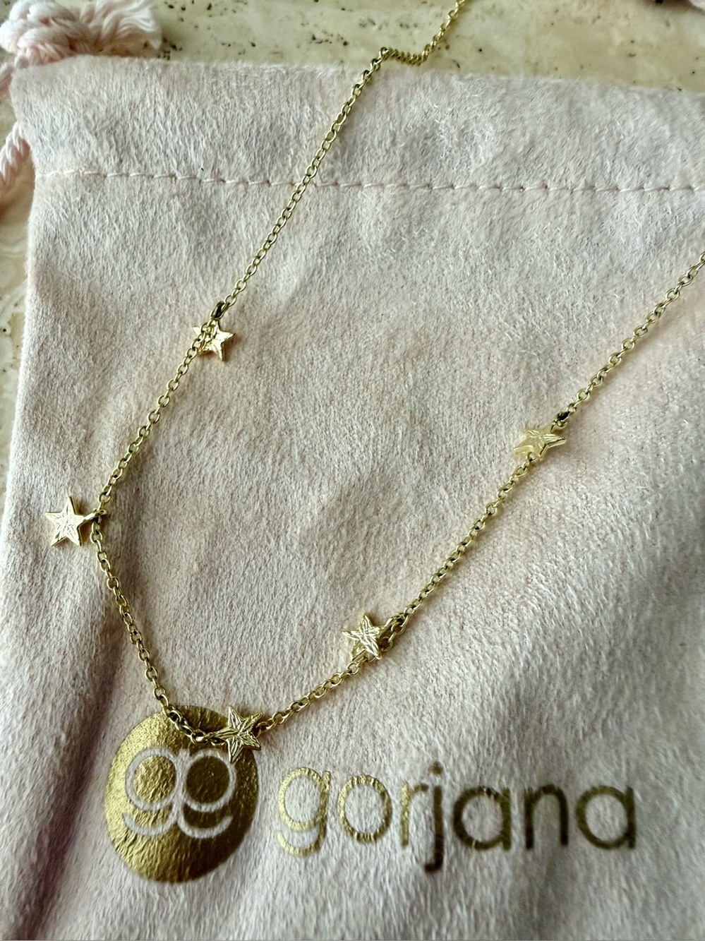 NWOT Gorjana Gold Star Station Necklace